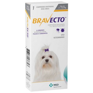 Antipulgas e Carrapatos MSD Bravecto para Cães de 2 a 4,5 Kg