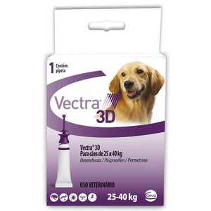 ANTIPULGAS E CARRAPATOS CEVA VECTRA 3D PARA CÃES DE 25KG A 40KG