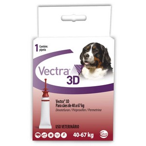 ANTIPULGAS E CARRAPATOS CEVA VECTRA 3D PARA CÃES DE 40KG A 67KG